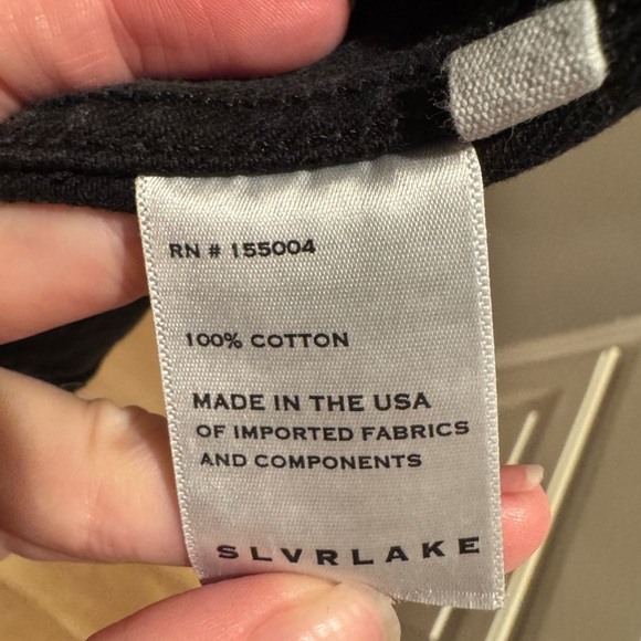 SLVRLAKE Caroline Spread-Collar Black Denim Vest - Size M NWT - Picture 9 of 9